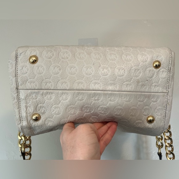 Michael Kors Chain Satchel Bag- Vanilla - Picture 13 of 16